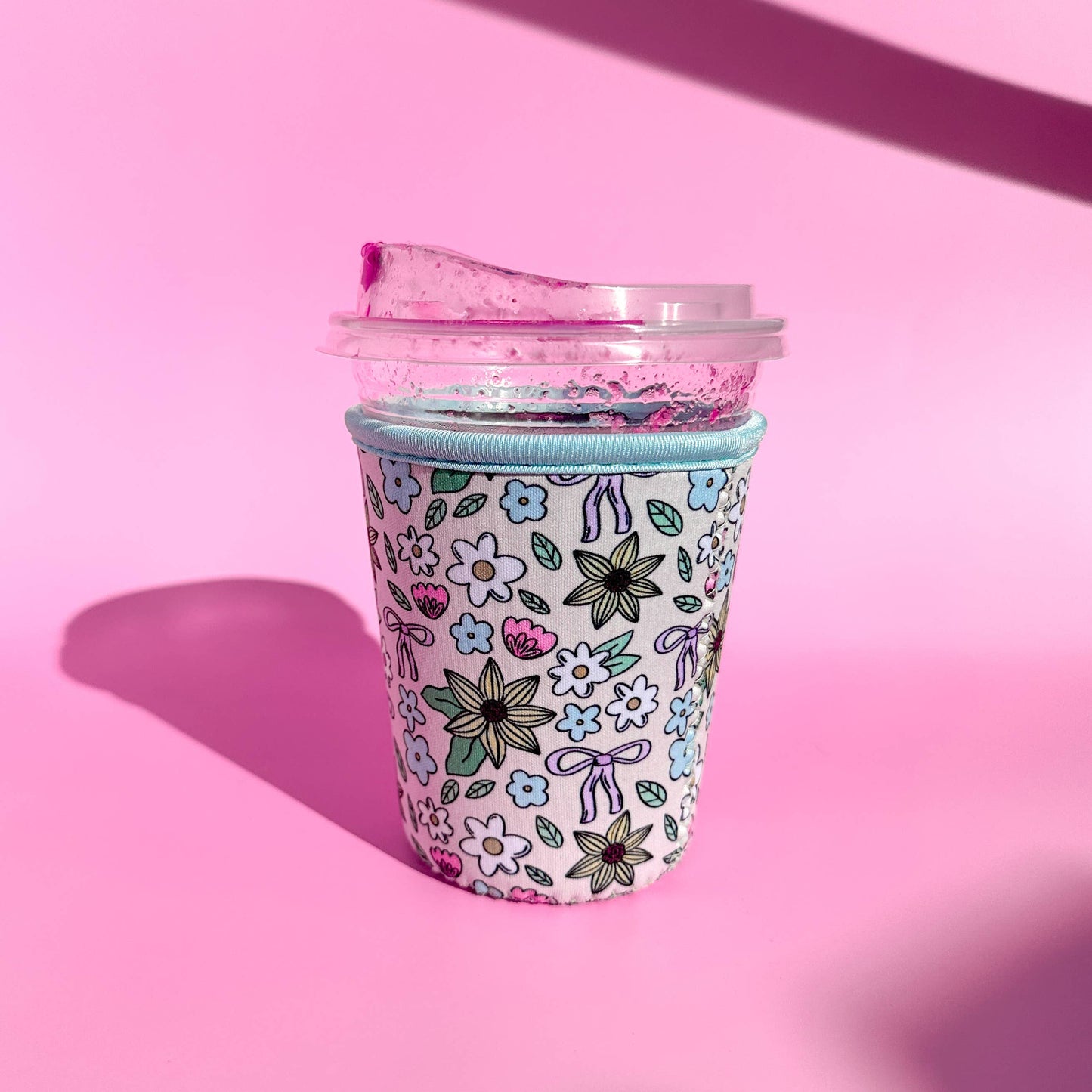 Oak Shore Collective LLC - Floral Bows | Iced Coffee Sleeve - The Secret Garden Bookery