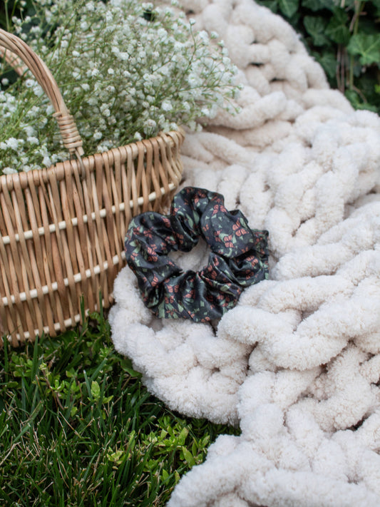 Meaggie Moos - Satin Scrunchie | Butterfly Garden - The Secret Garden Bookery