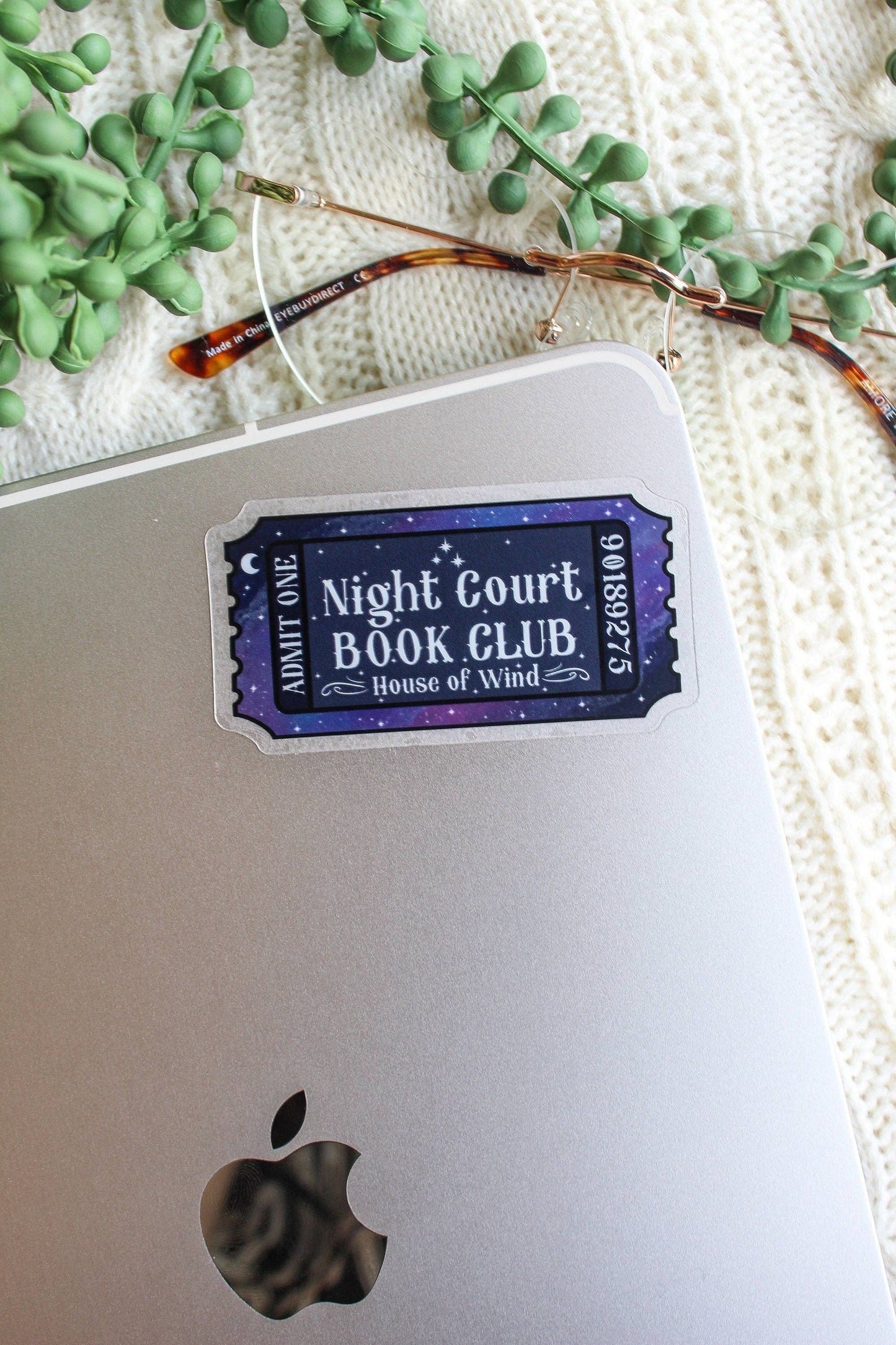 Meaggie Moos - Night Court Book Club Ticket Sticker | ACOTAR - The Secret Garden Bookery