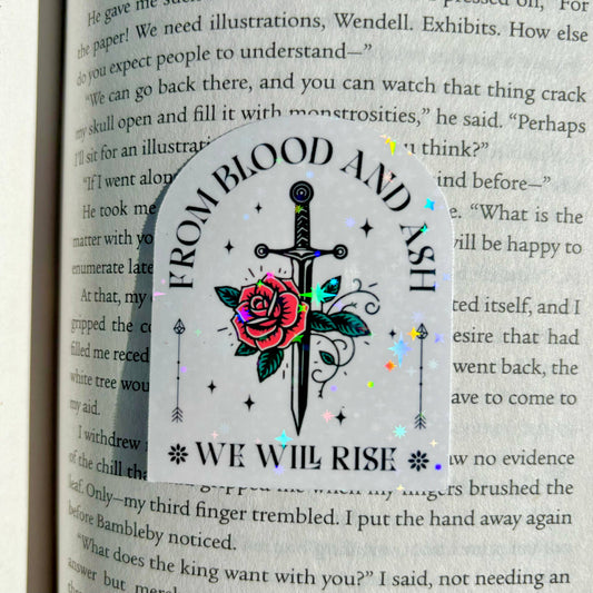 Awfullynerdy.co - From Blood and Ash We Will Rise Sparkle Sticker