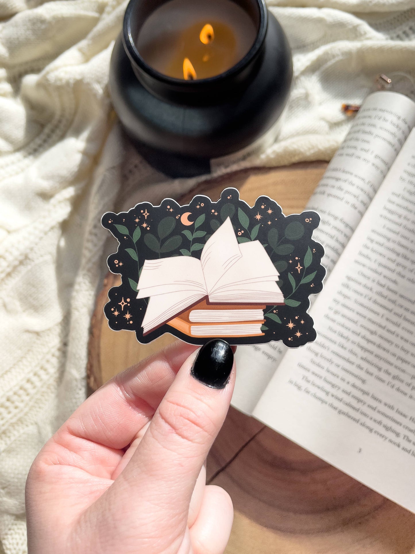 Meaggie Moos - Magical Open Book Bookish Waterproof Vinyl Sticker - The Secret Garden Bookery