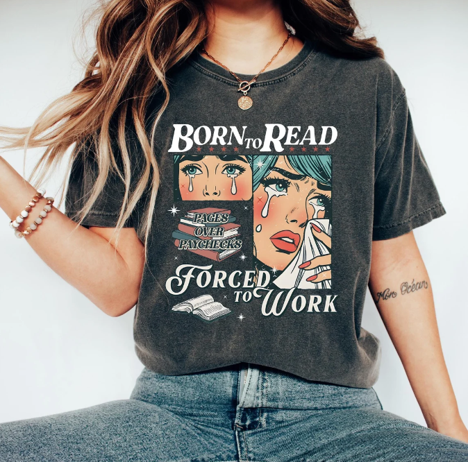 Eleven Fashion - Born To Read Bookish Shirt - The Secret Garden Bookery