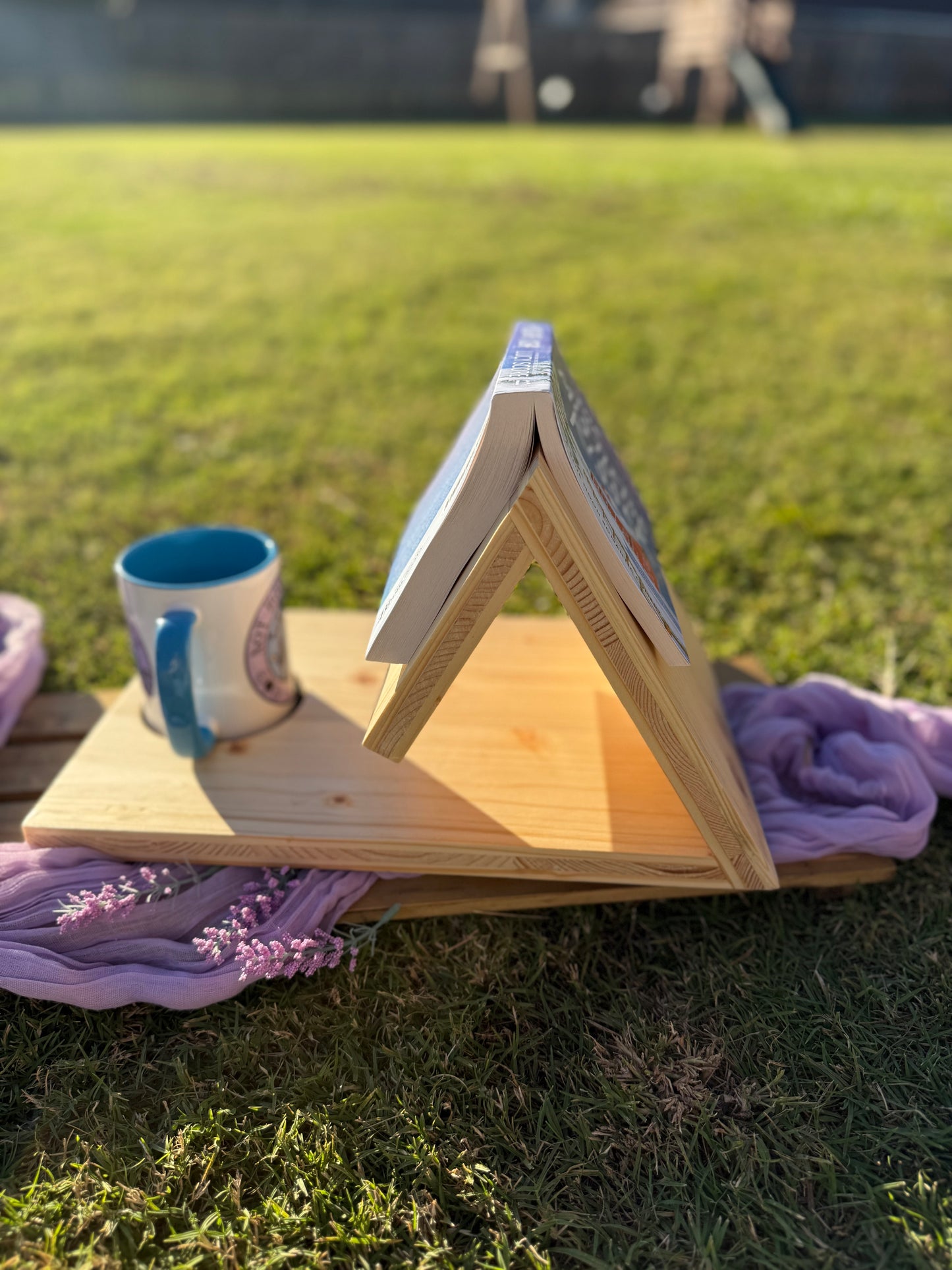 Rustic Wooden Book Stand