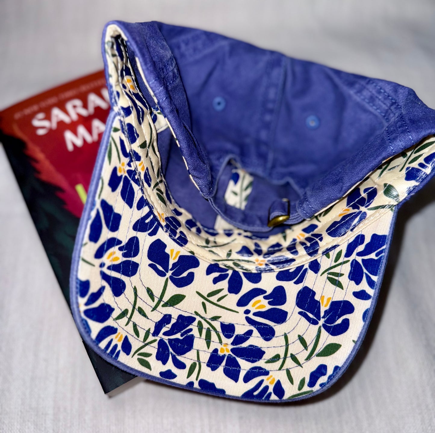 Book Lover Purple Distressed Baseball Hat