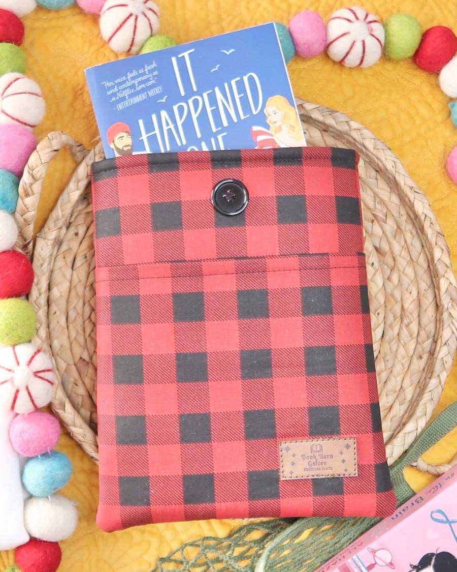 Book Barn Galore - Red Gingham Book Sleeve - The Secret Garden Bookery