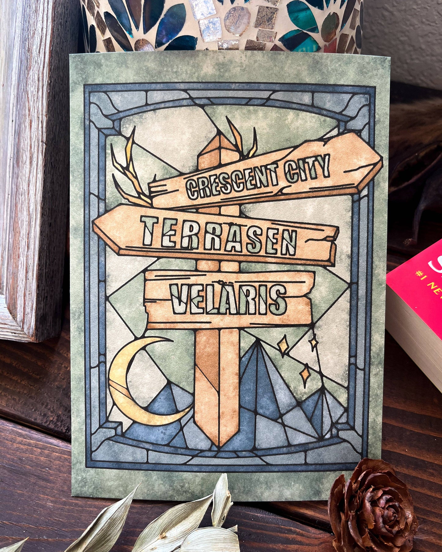 Well Read Babes - Maasverse Road Sign 5x7” Wall Art Print ACOTAR Bookish Gift - The Secret Garden Bookery