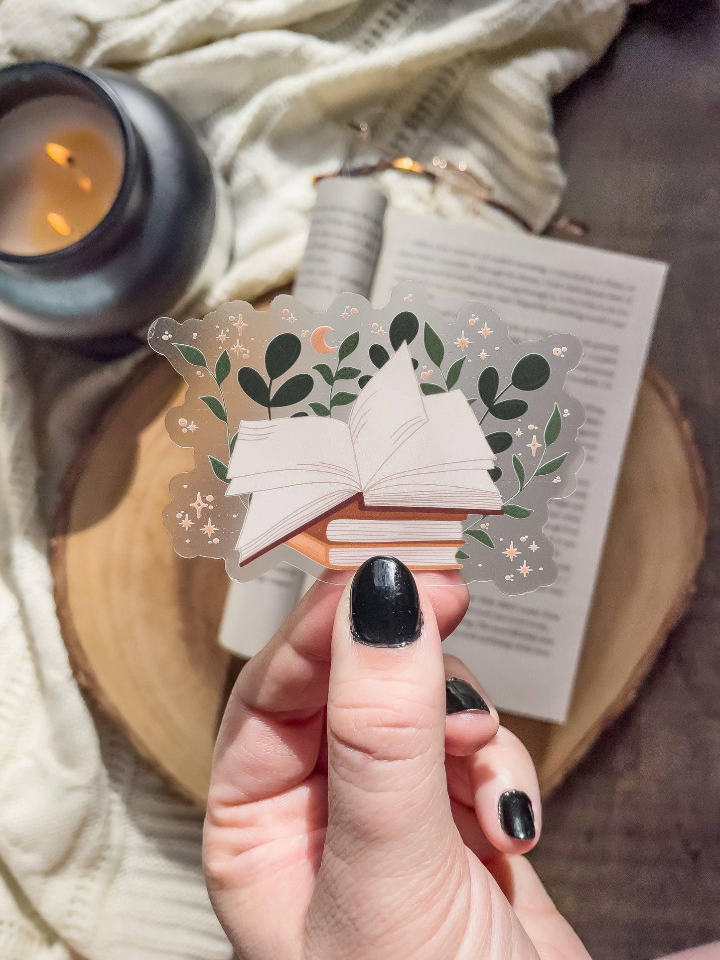 Meaggie Moos - Magical Open Book Bookish Waterproof Vinyl Sticker - The Secret Garden Bookery