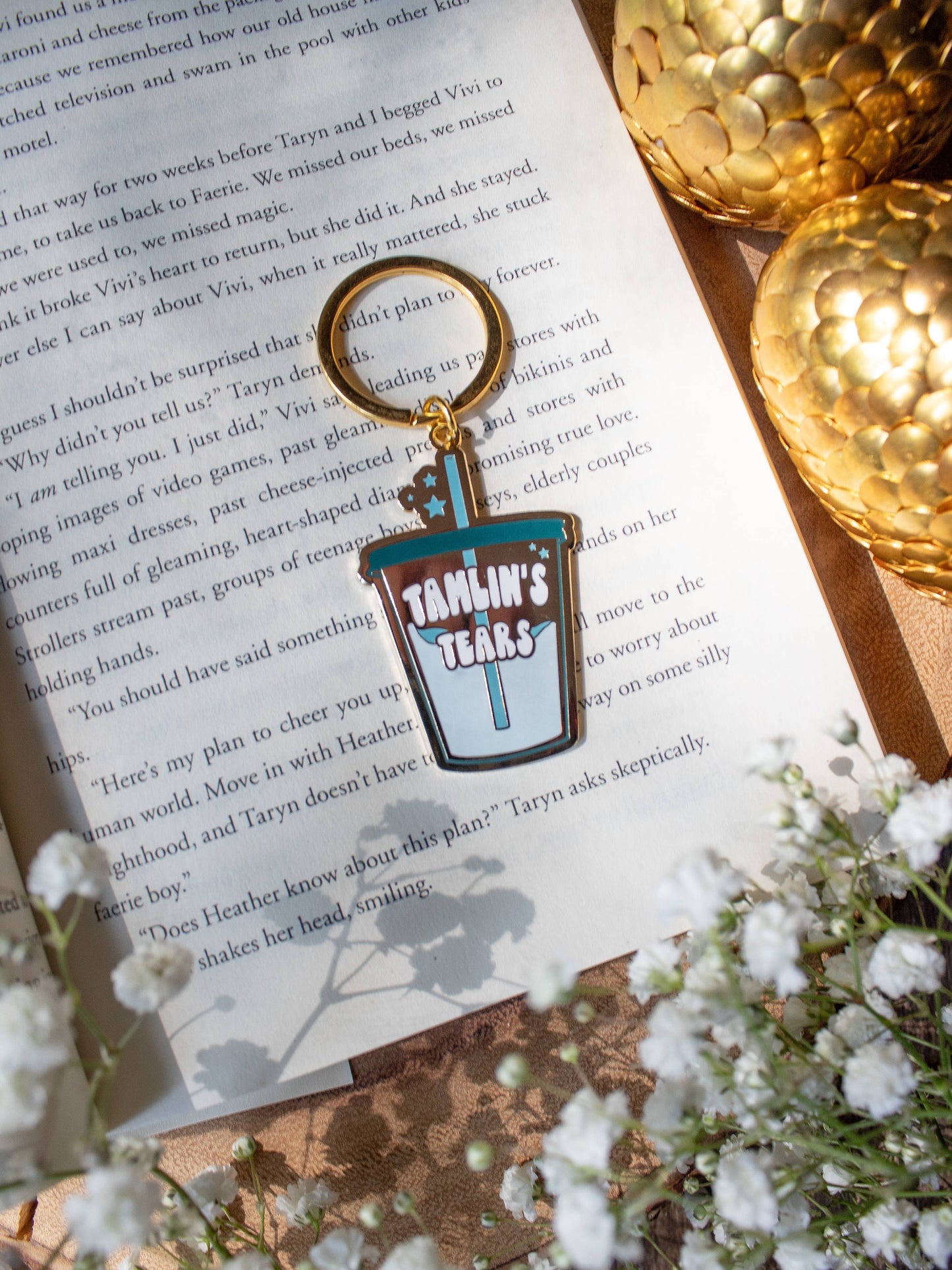 Meaggie Moos - Tamlin's Tears Hard Enamel Keychain | ACOTAR - The Secret Garden Bookery