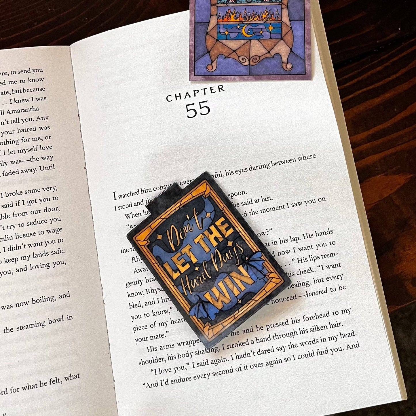 Well Read Babes - Magnetic Bookmark Don't Let The Hard Days Win Stained Glass - The Secret Garden Bookery