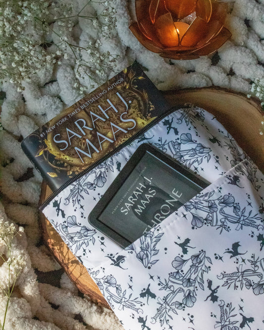 Meaggie Moos - Book / Tablet Sleeve | Ivory Swords - The Secret Garden Bookery