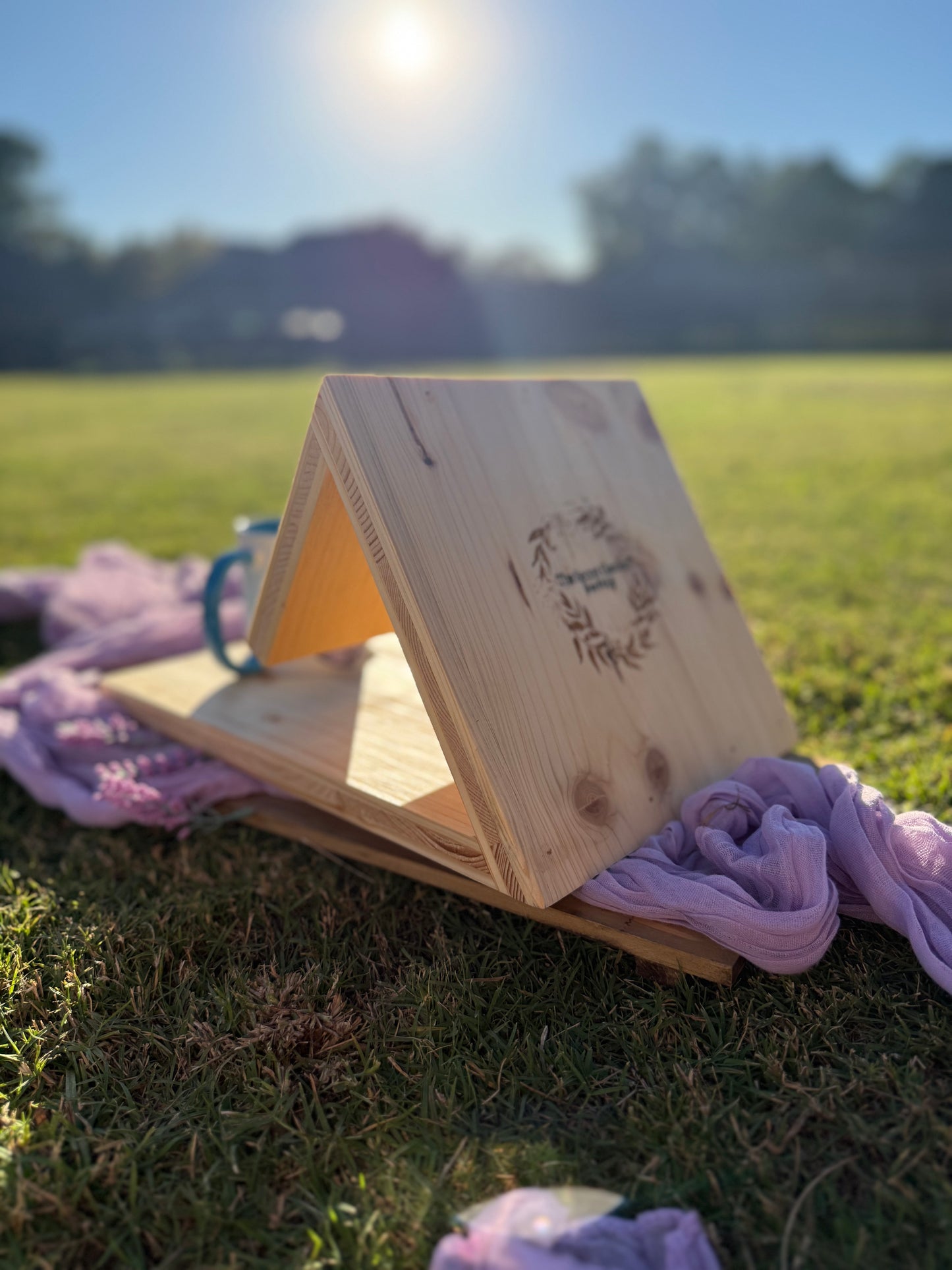 Rustic Wooden Book Stand