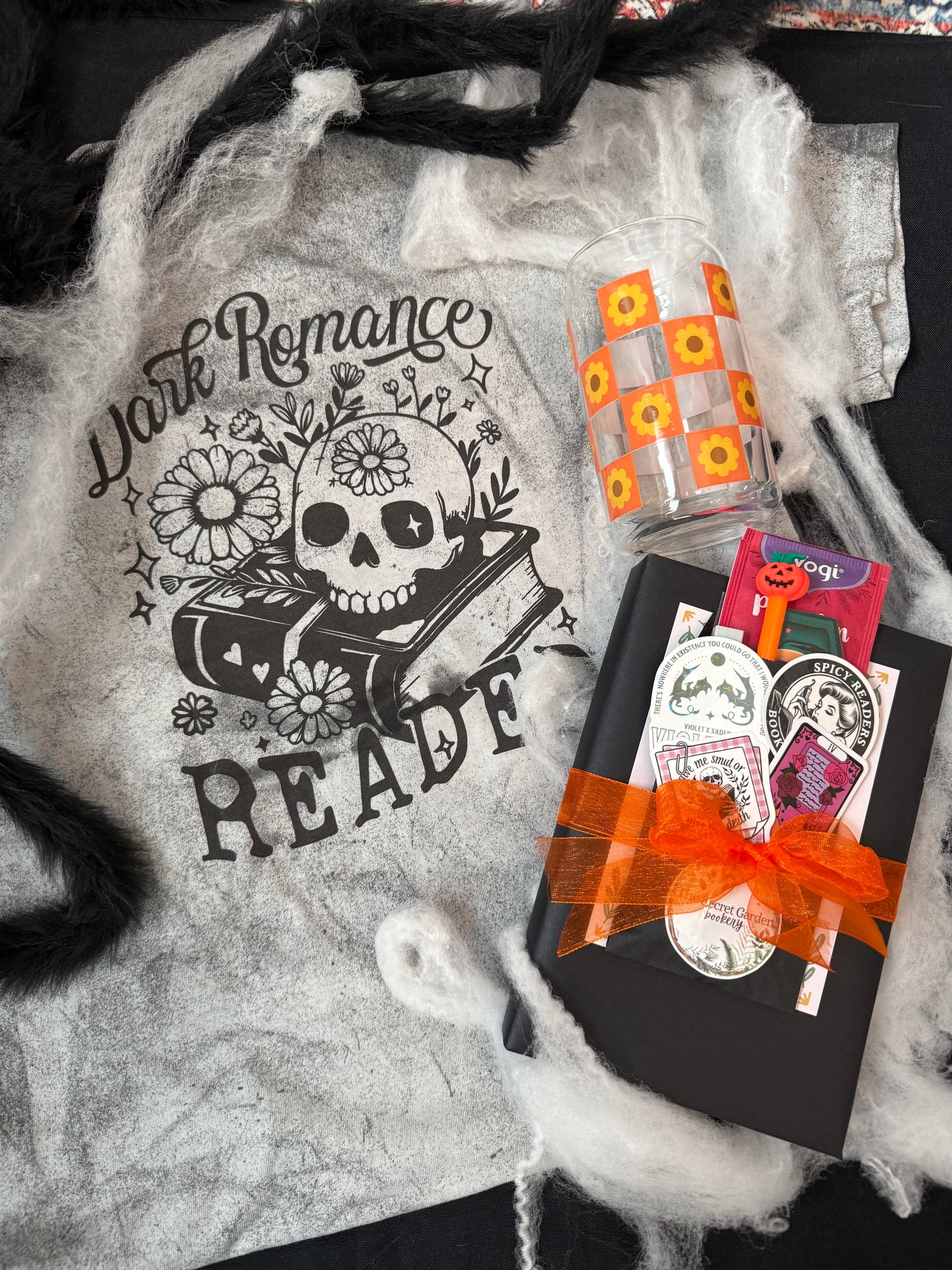Spooky Deluxe Blind Date with a Book Box Gray T Shirt