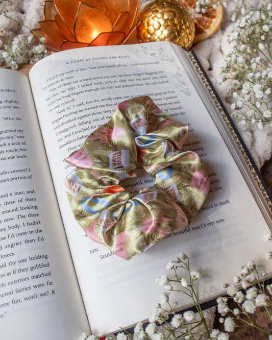 Meaggie Moos - Bookish Satin Scrunchie | Crescent City - The Secret Garden Bookery