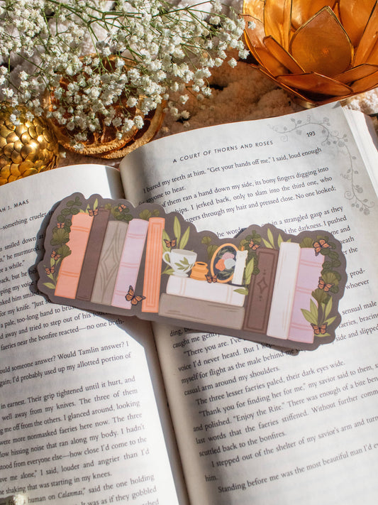 Meaggie Moos - Light Academia Bookshelf Bookmark  | Soft Touch - The Secret Garden Bookery