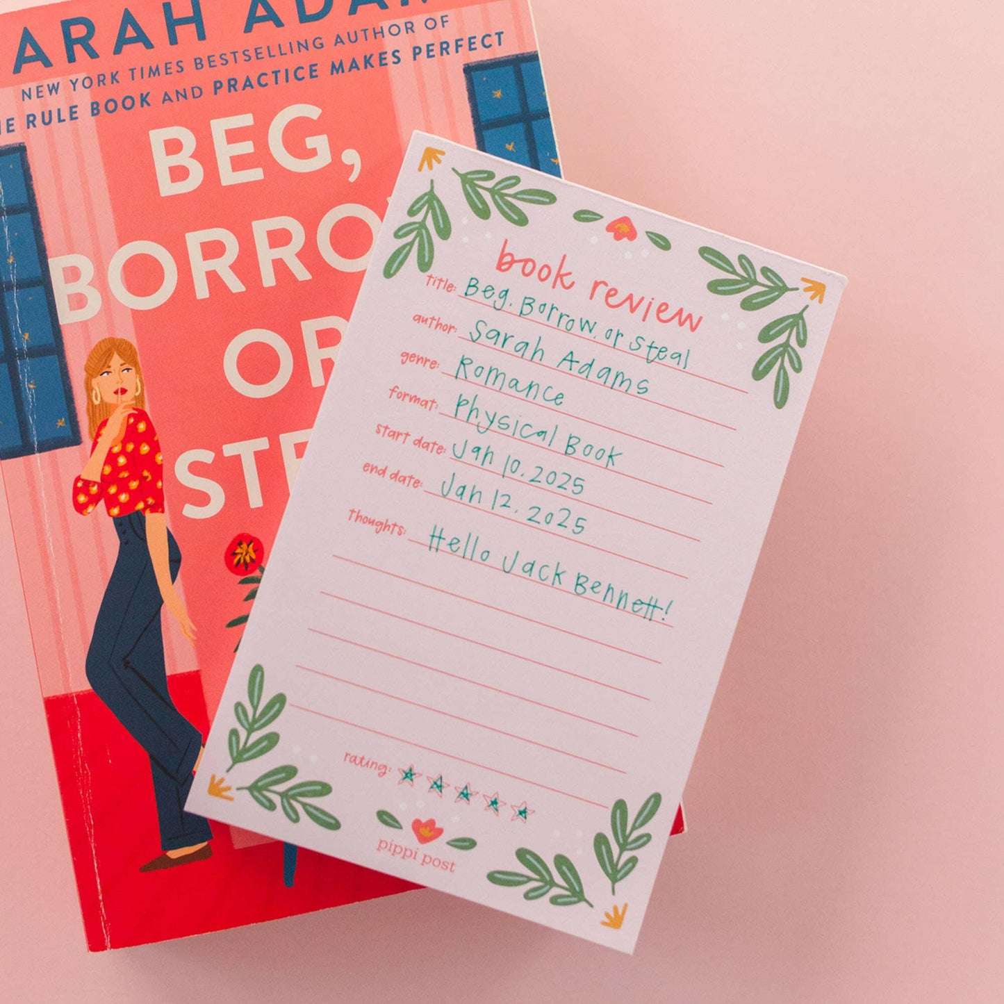 Pippi Post - Book Review 4x6 Notepad - The Secret Garden Bookery