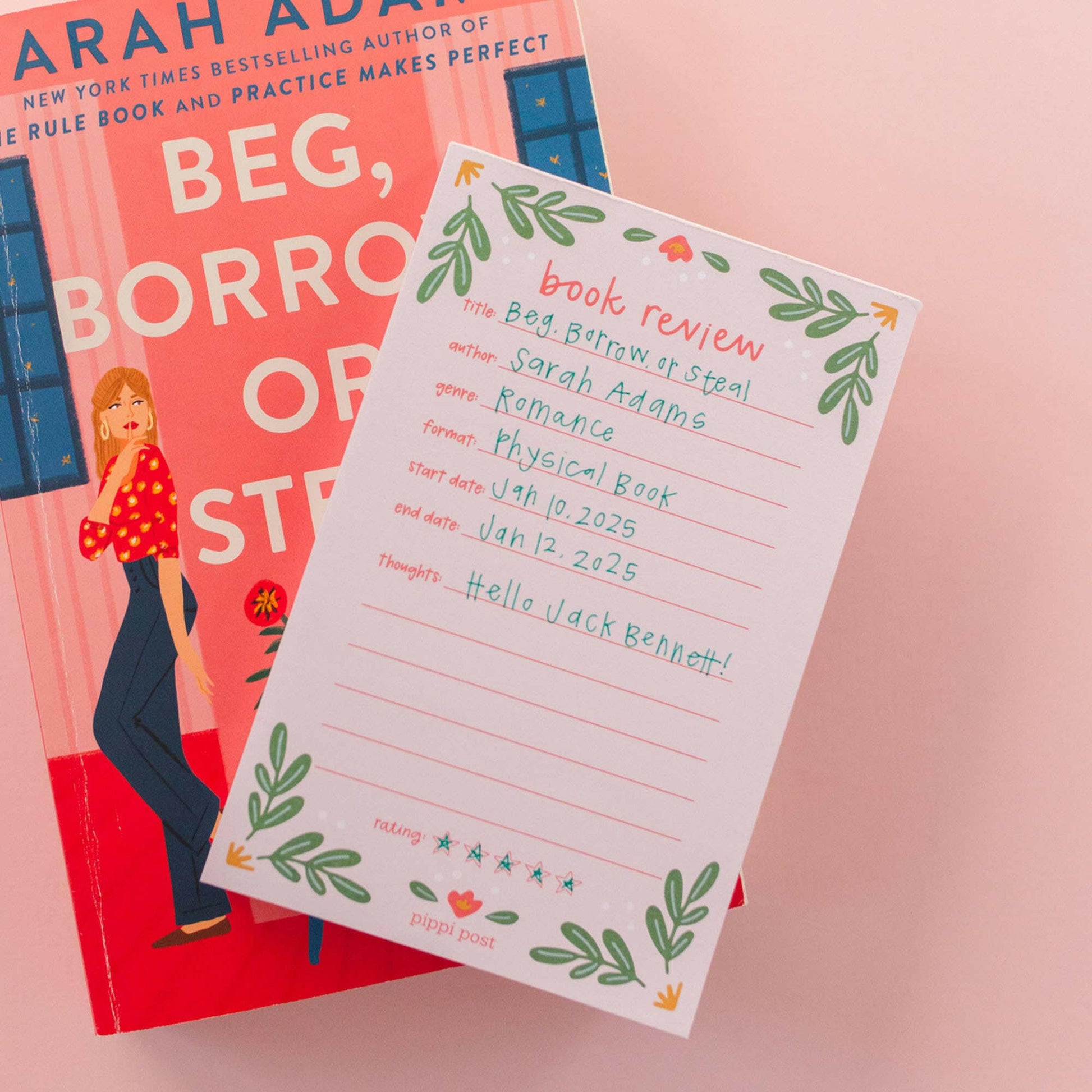 Pippi Post - Book Review 4x6 Notepad - The Secret Garden Bookery