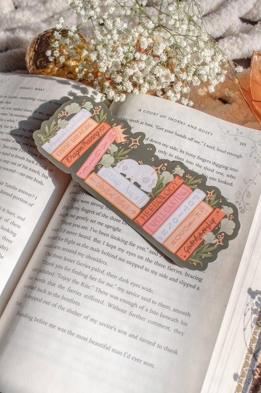 Meaggie Moos - Cozy Fantasy Bookshelf Bookmark  | Soft Touch - The Secret Garden Bookery