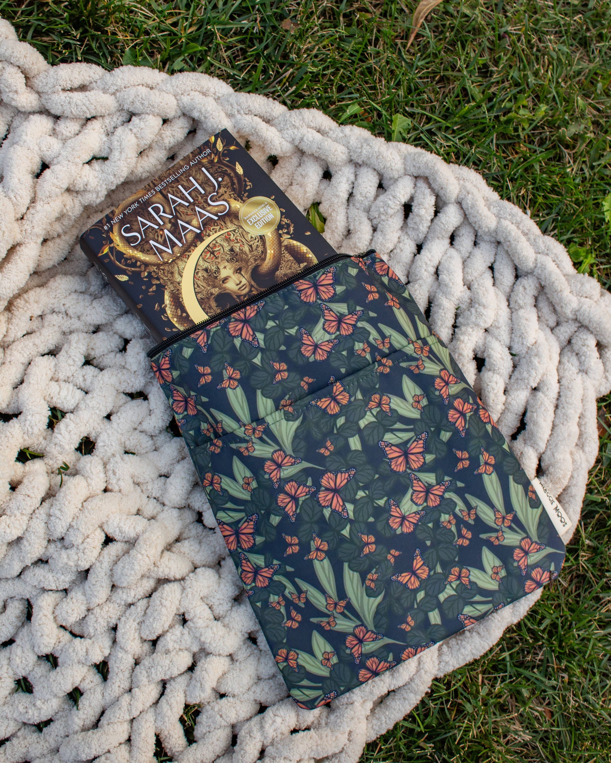 Meaggie Moos - Book / Tablet Sleeve | Butterfly Garden - The Secret Garden Bookery