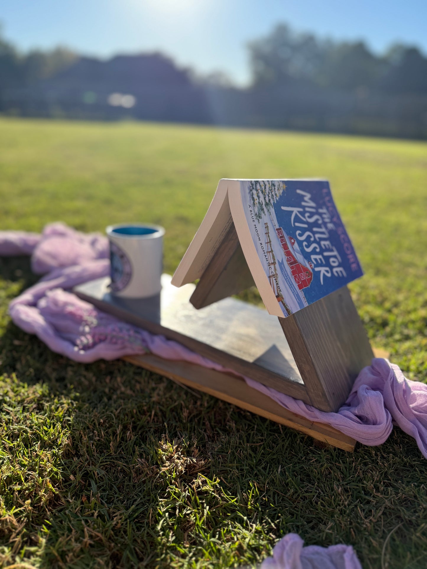 Rustic Wooden Book Stand