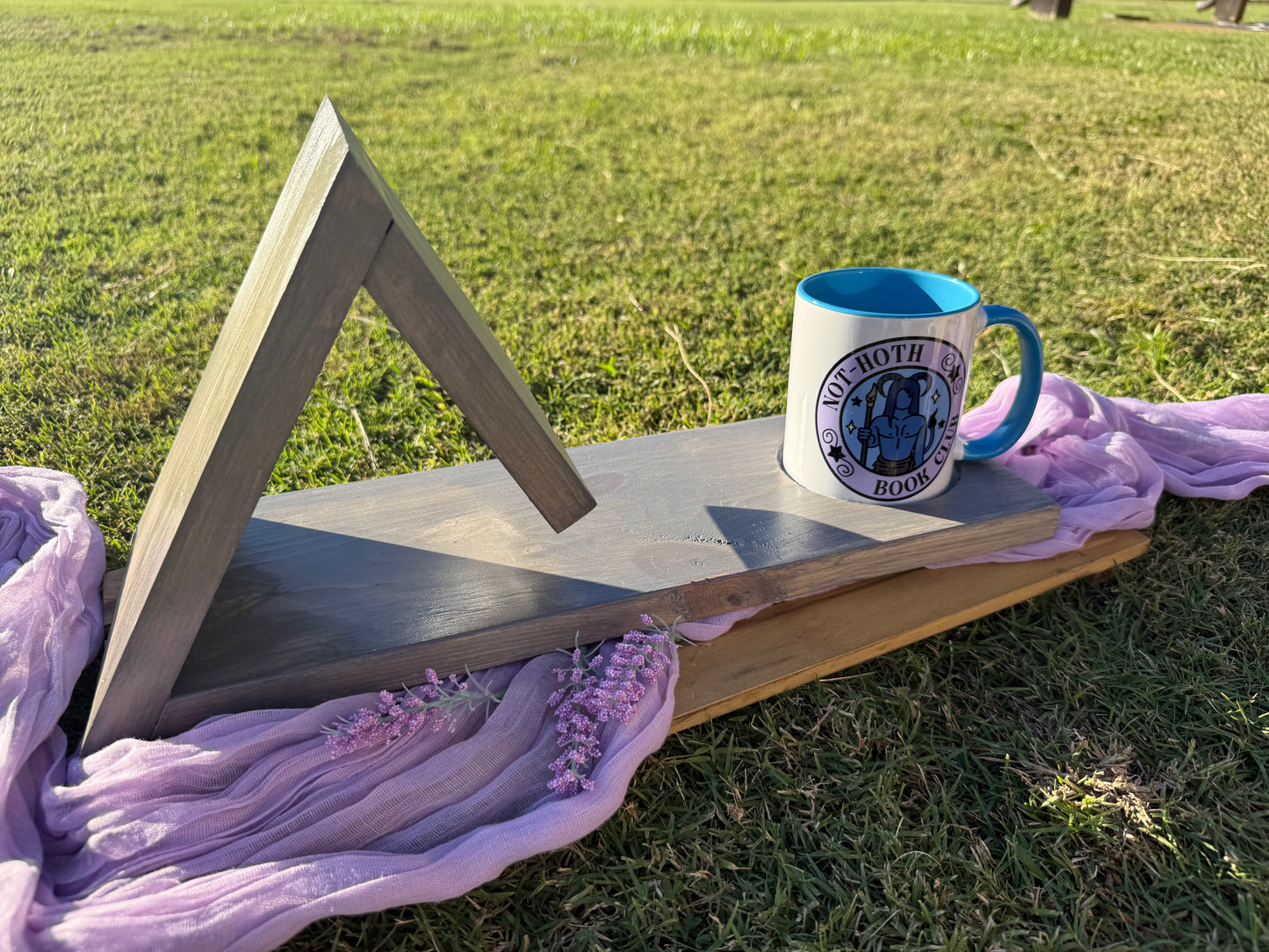 Rustic Wooden Book Stand
