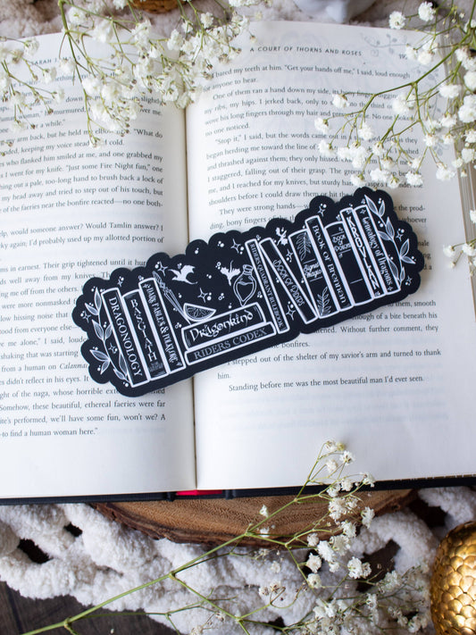 Meaggie Moos - Fourth Wing Violet's Bookshelf Bookmark - The Secret Garden Bookery
