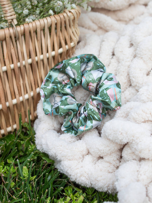Meaggie Moos - Bookish Satin Scrunchie | Beach Reads - The Secret Garden Bookery