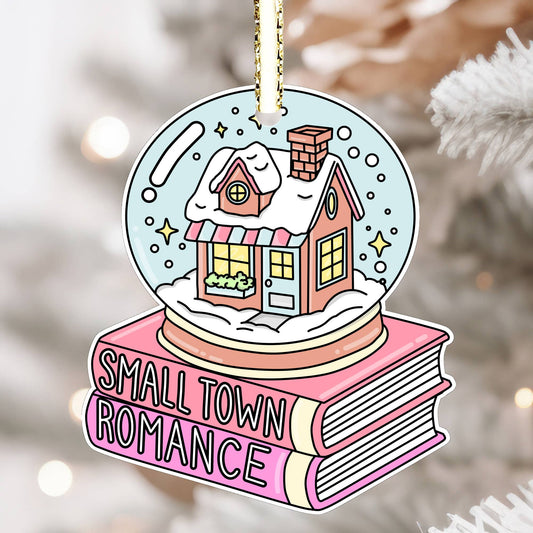 Bookish Christmas Ornament, Book Globe Ornament Bookish Gift