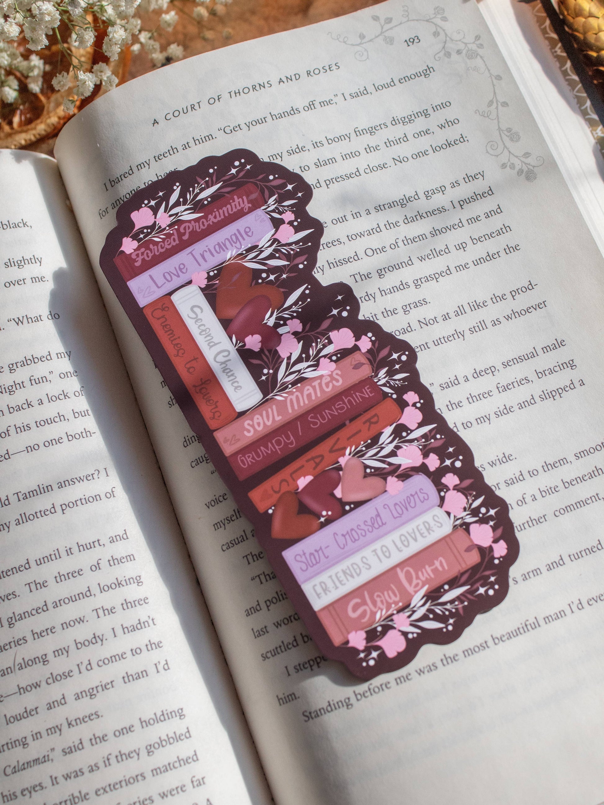 Meaggie Moos - Romance Bookshelf Die Cut Bookmark | Soft Touch - The Secret Garden Bookery