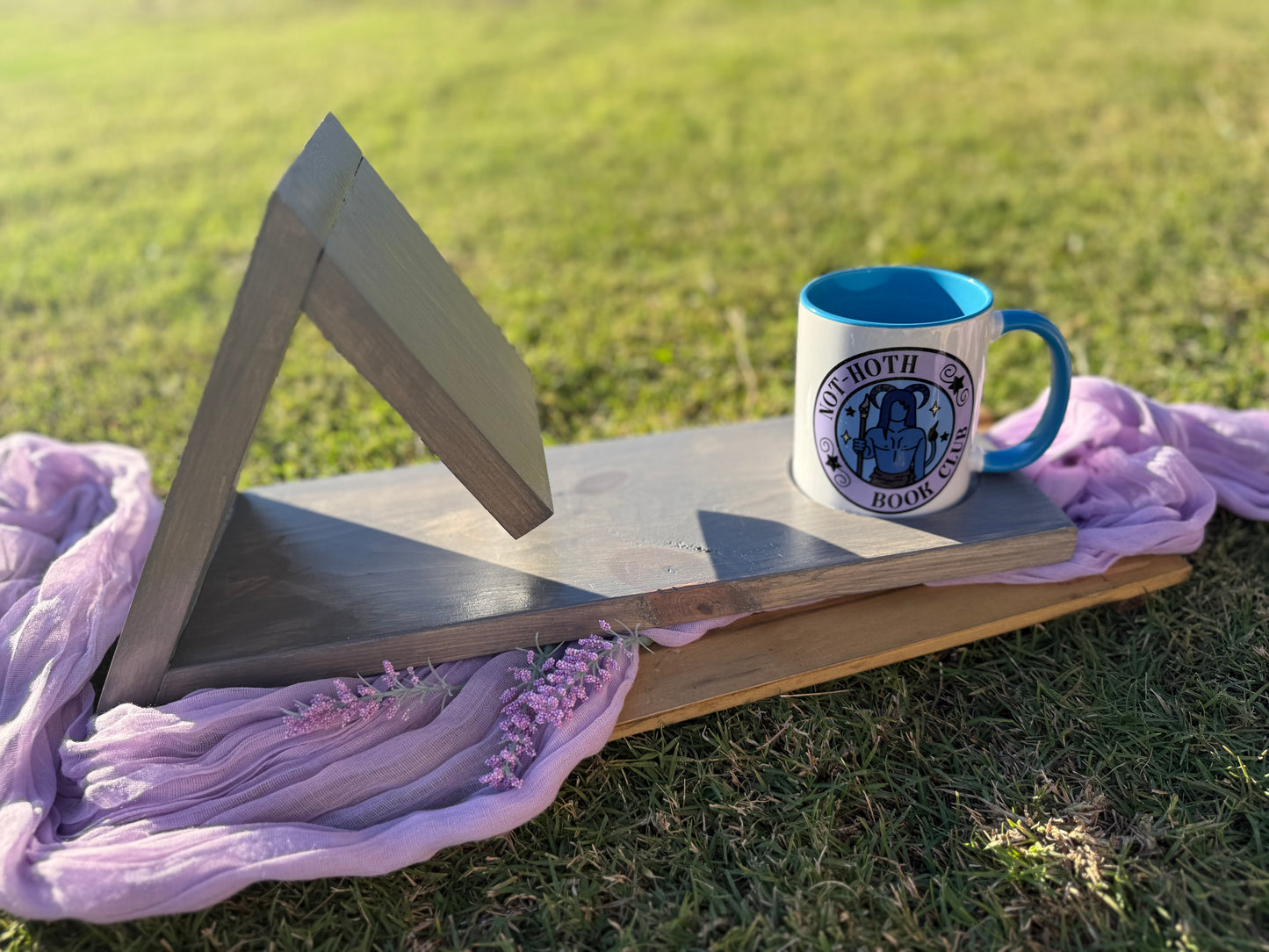 Rustic Wooden Book Stand