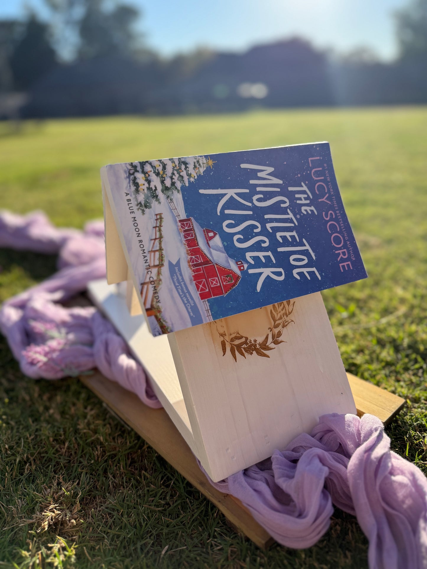 Rustic Wooden Book Stand