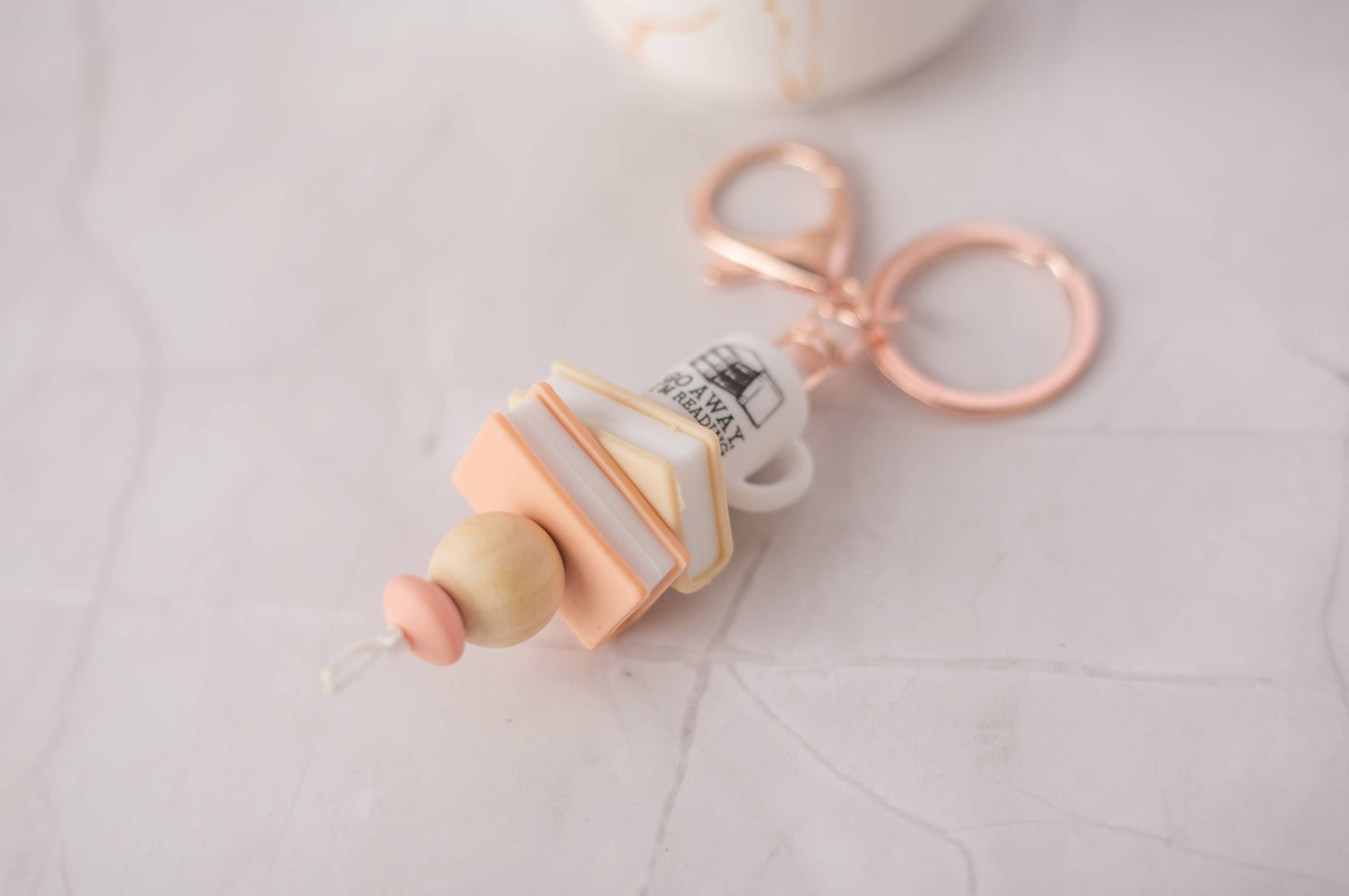 Go Away I’m Reading Keychain – Book Lover Accessory