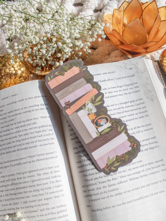 Meaggie Moos - Light Academia Bookshelf Bookmark  | Soft Touch - The Secret Garden Bookery