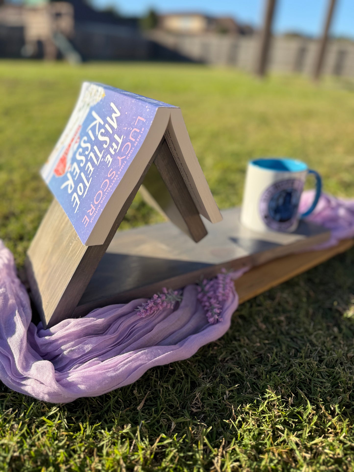 Rustic Wooden Book Stand