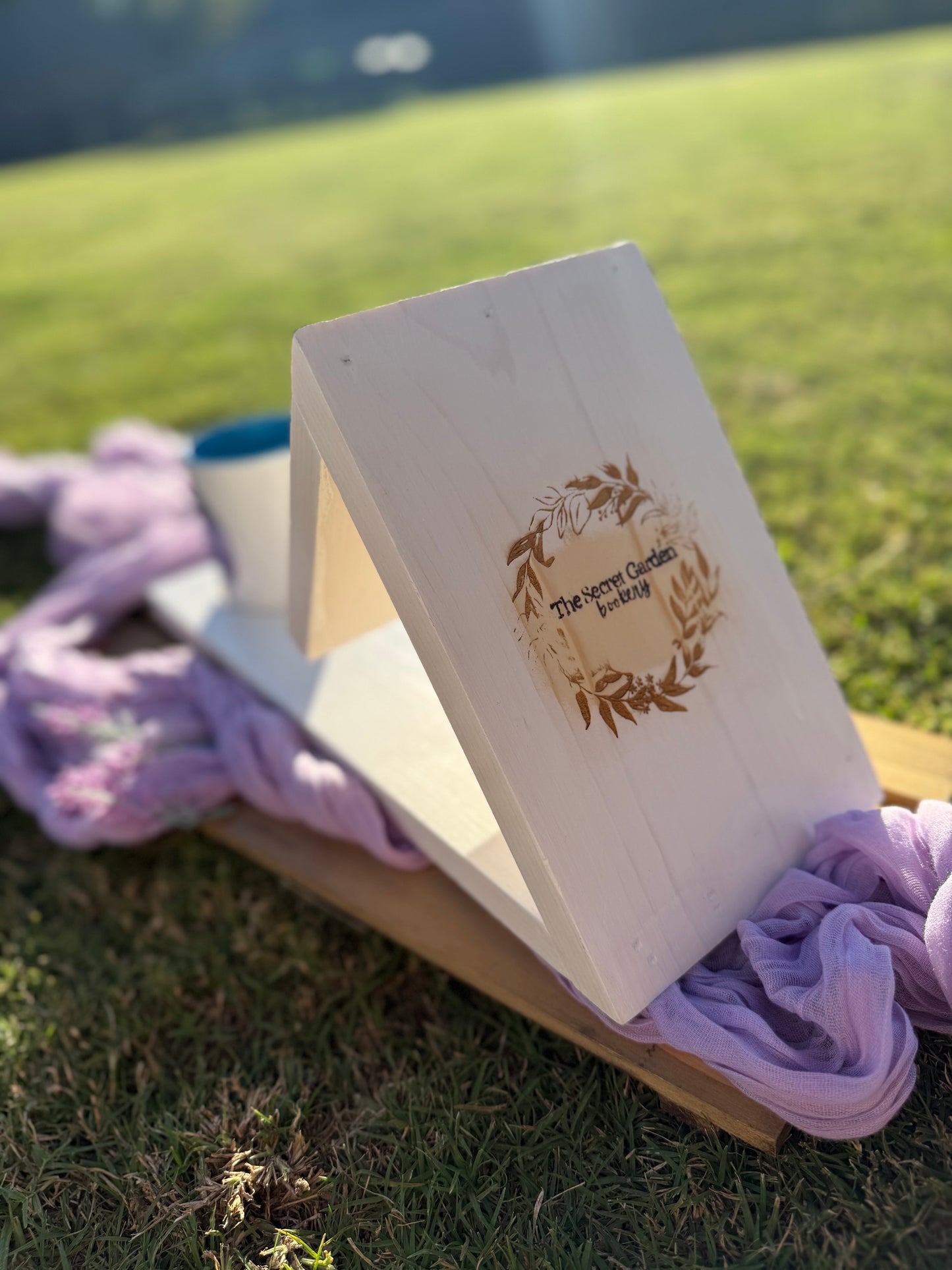 Rustic Wooden Book Stand