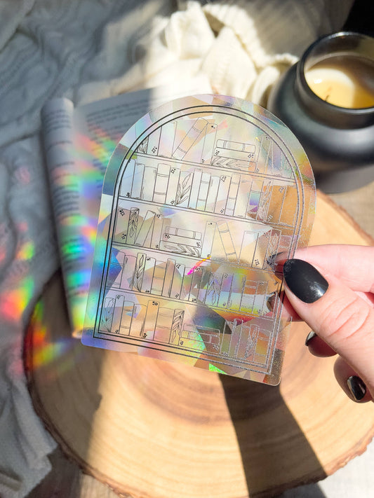 Meaggie Moos - Magical Bookshelf Sun Catcher Window Sticker - The Secret Garden Bookery