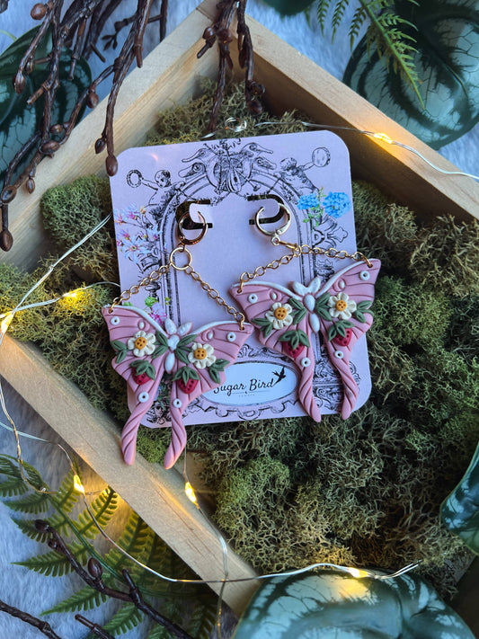Sugar Bird Jewels - Strawberry cake moths  - The Secret Garden Bookery