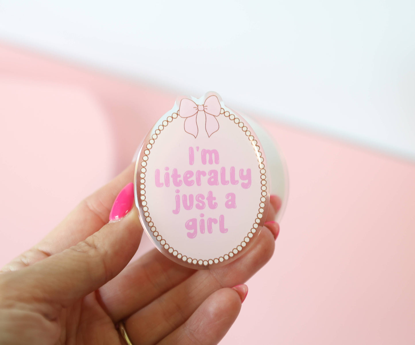 I’m Literally Just a Girl Kindle Grip – Book Lover Gift