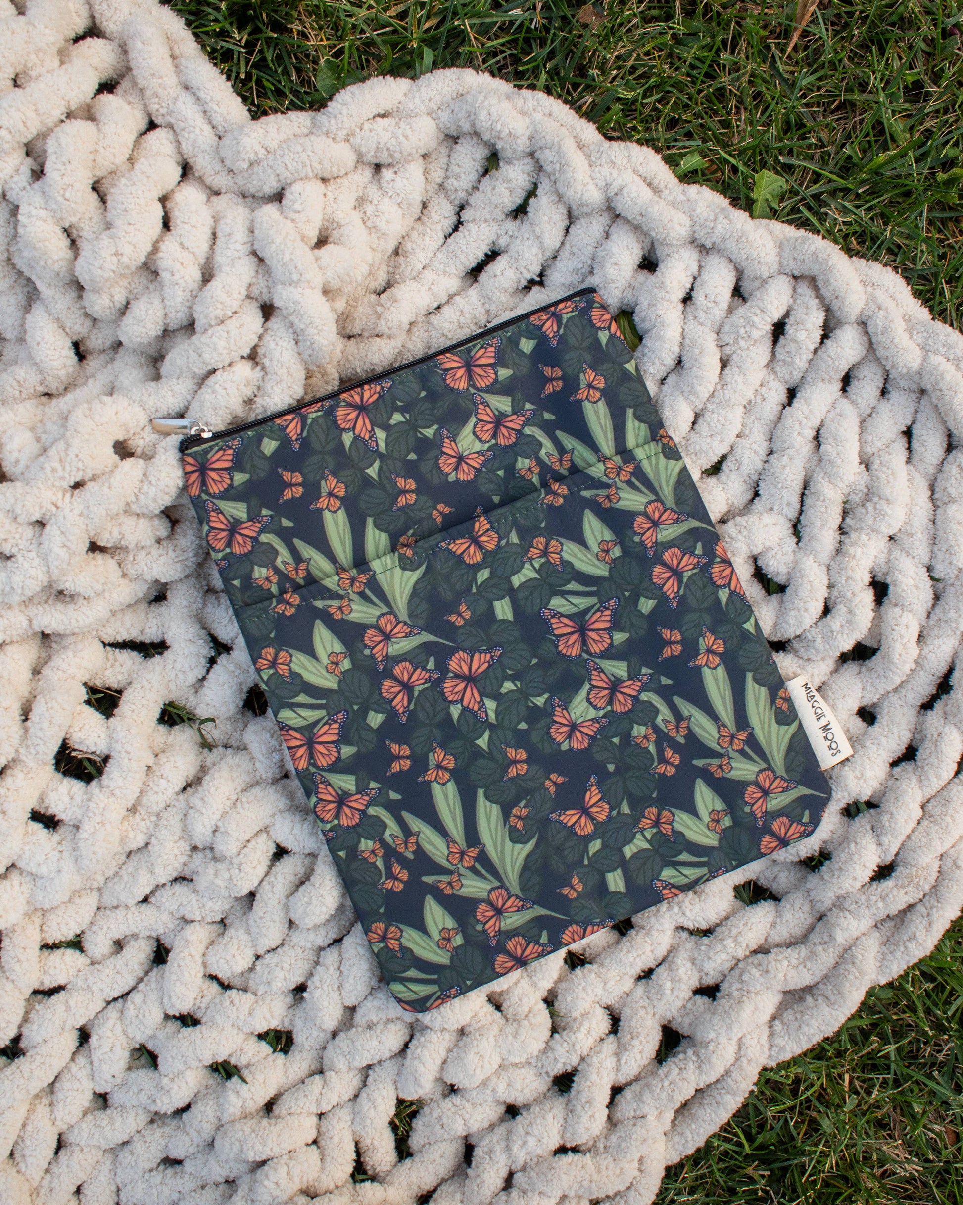 Meaggie Moos - Book / Tablet Sleeve | Butterfly Garden - The Secret Garden Bookery