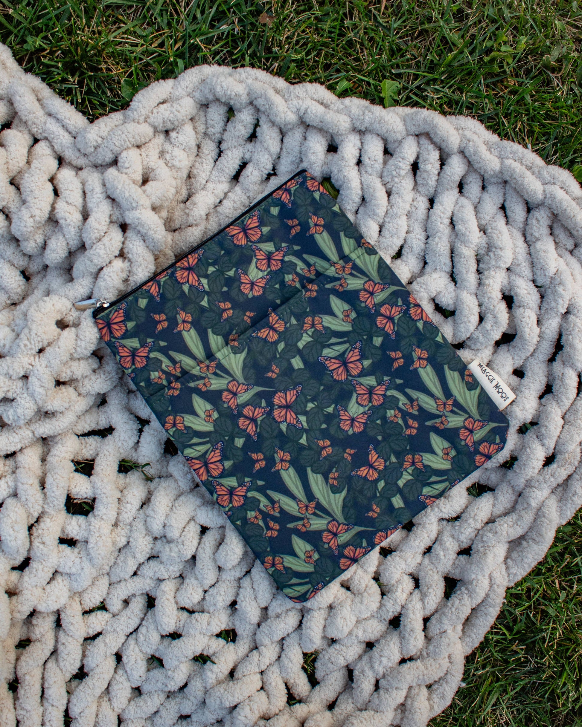 Meaggie Moos - Book / Tablet Sleeve | Butterfly Garden - The Secret Garden Bookery