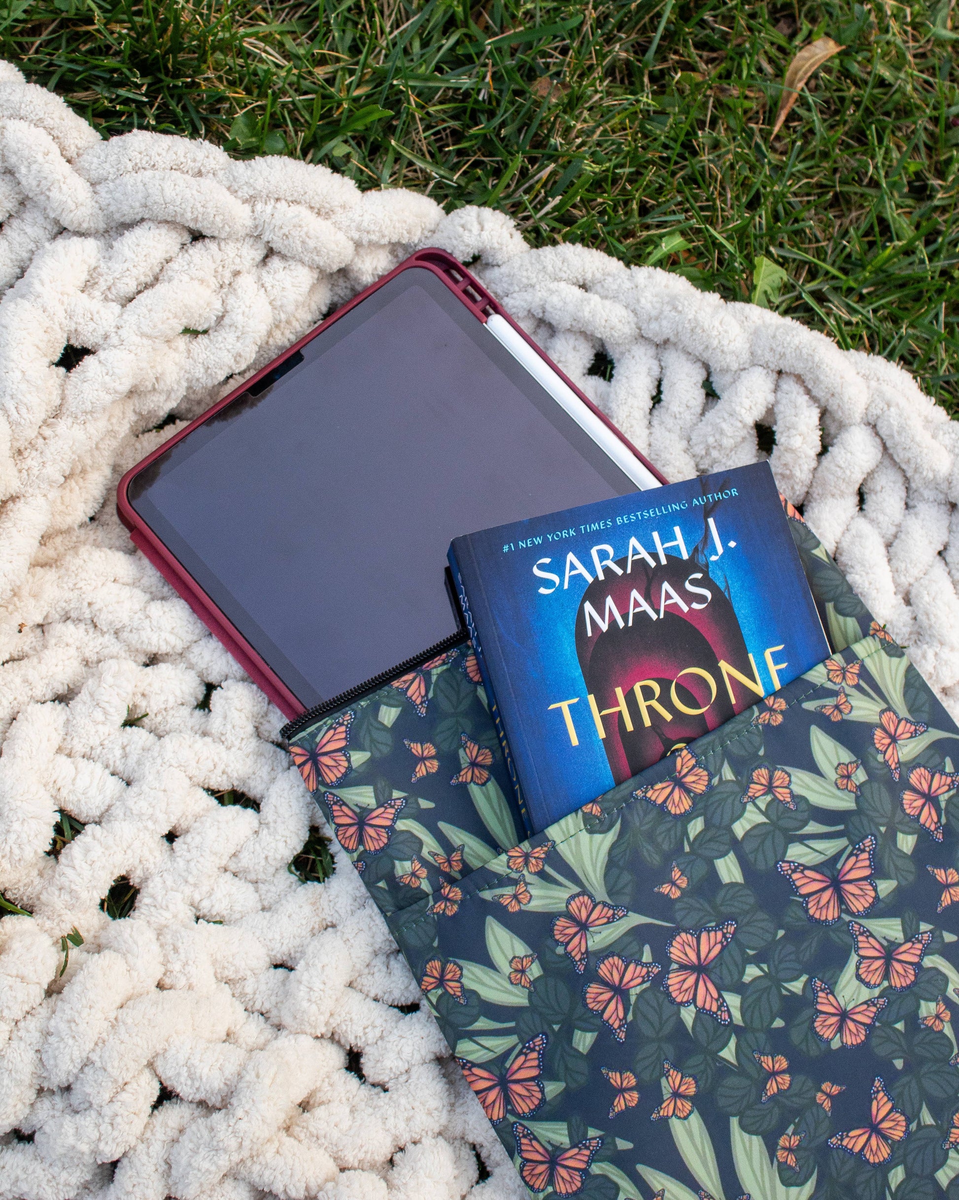 Meaggie Moos - Book / Tablet Sleeve | Butterfly Garden - The Secret Garden Bookery