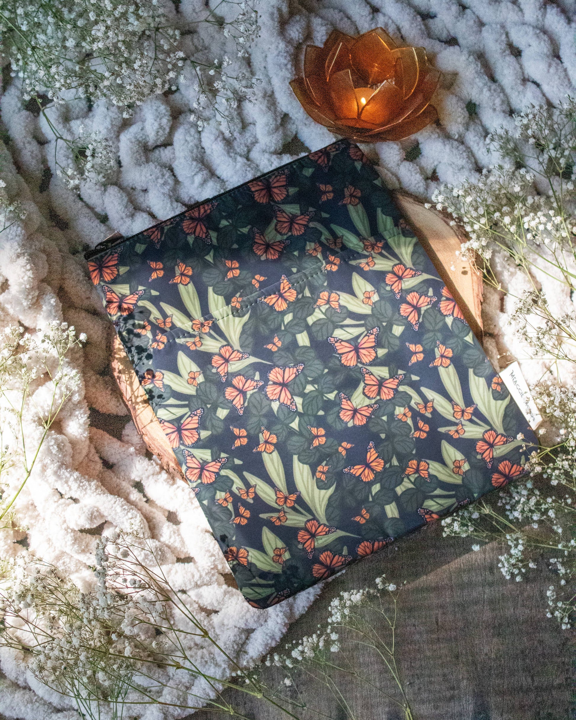 Meaggie Moos - Book / Tablet Sleeve | Butterfly Garden - The Secret Garden Bookery