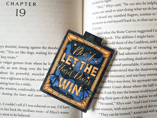 Well Read Babes - Magnetic Bookmark Don't Let The Hard Days Win Stained Glass - The Secret Garden Bookery