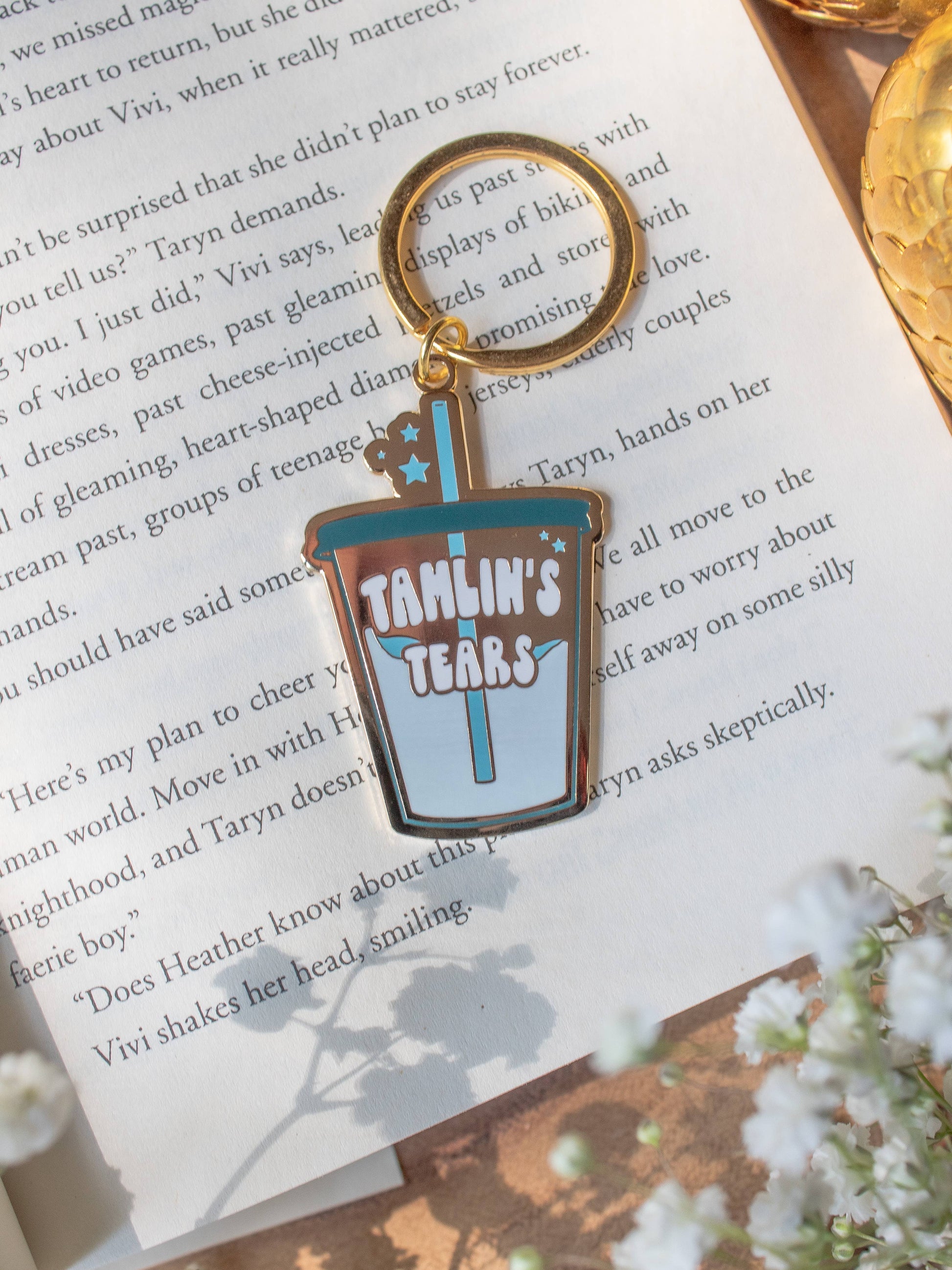 Meaggie Moos - Tamlin's Tears Hard Enamel Keychain | ACOTAR - The Secret Garden Bookery